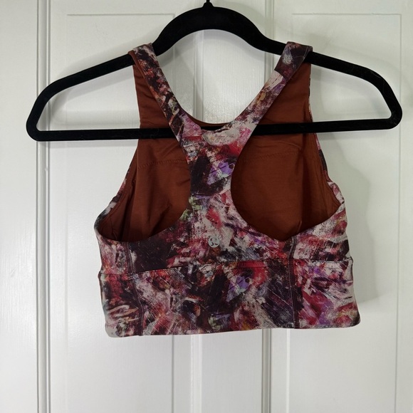 Lululemon Athletica Red Pink Fitted Crop Sports Top Size 8 - Picture 2 of 7